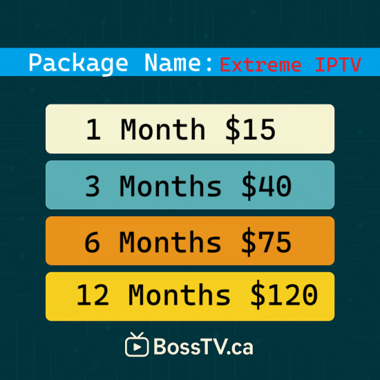 Extreme IPTV – Premium English Xtream Codes IPTV Server