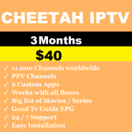 Cheetah IPTV 3 Months