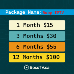 Ruby IPTV – Multi-Connection Live TV & VOD Streaming Service