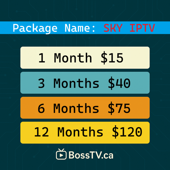 SKY IPTV, 4K IPTV, Canada IPTV SKY IPTV, 4K IPTV, Canada IPTV