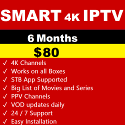 Smart 4K IPTV 6 Months