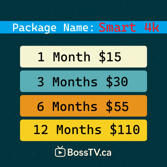 Smart 4K IPTV, 4K SMART IPTV, Canada IPTV Smart 4K IPTV, 4K SMART IPTV, Canada IPTV