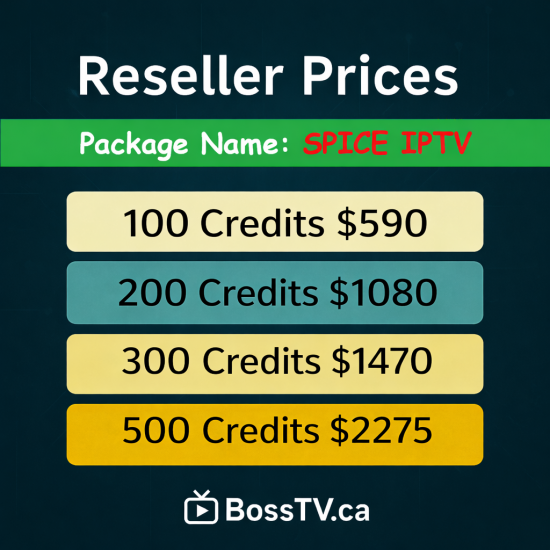 SPICE IPTV Reseller – Premium Stalker IPTV with Catch-Up & Worldwide Channels