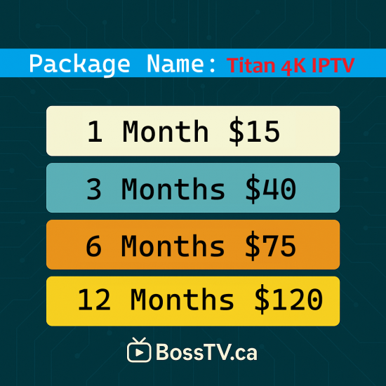 Titan 4K IPTV (T4K IPTV) – Premium Stalker & Ministra IPTV Server Titan 4K IPTV (T4K IPTV) – Premium Stalker & Ministra IPTV Server