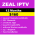 Zeal IPTV 12 Month